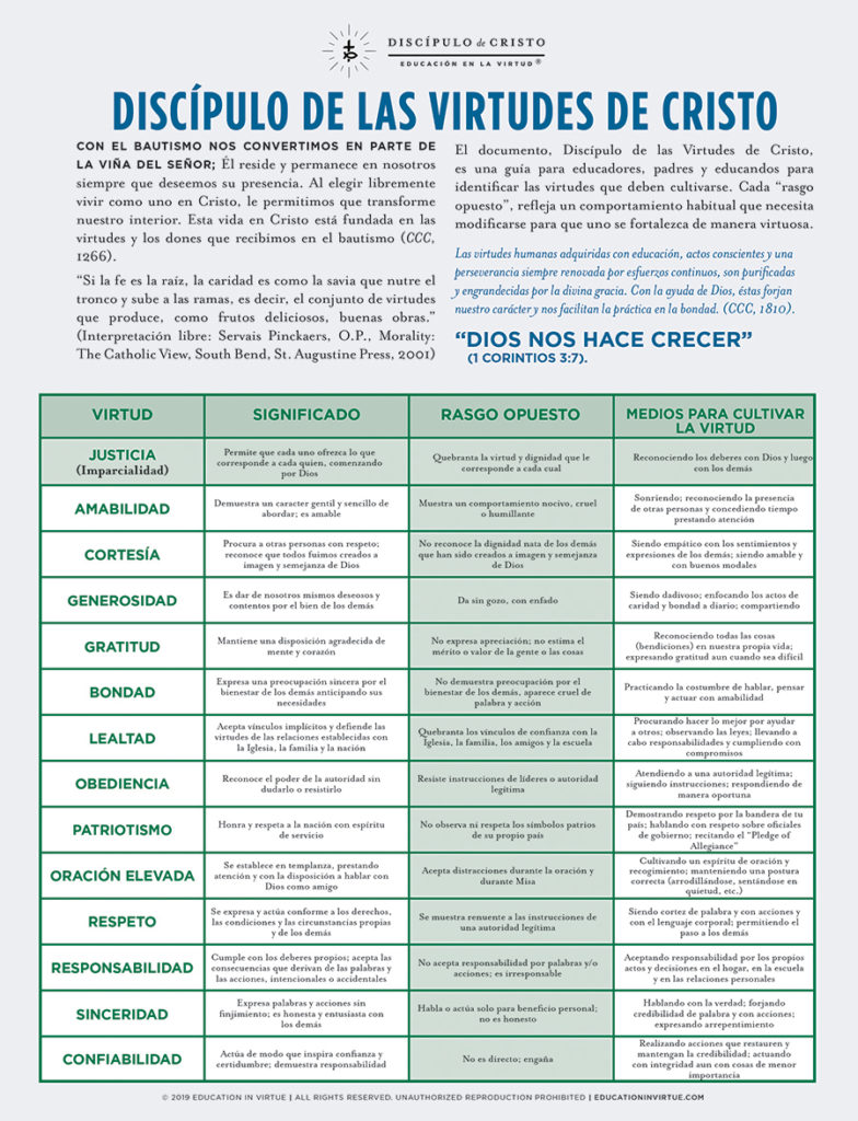 Spanish Virtue Chart Packs - Image 5