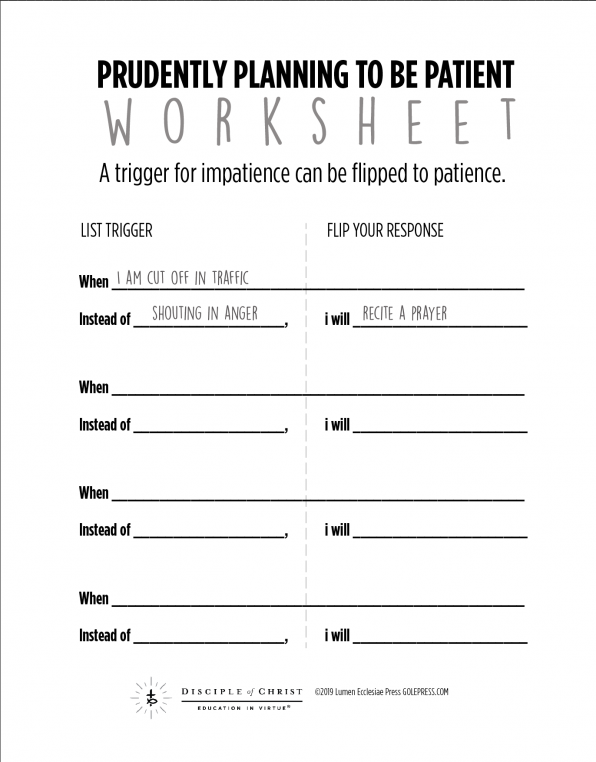 Patience Worksheet - Image 2