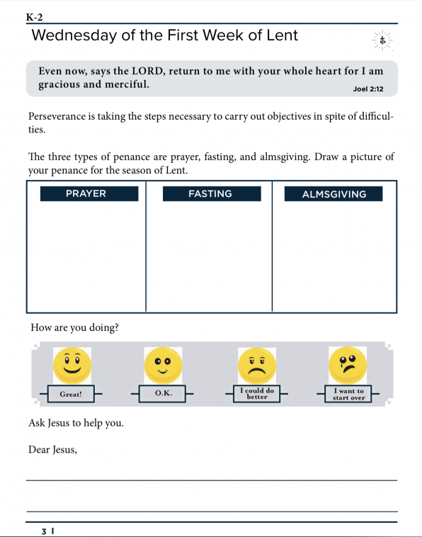 Lenten Journal for Grades K-2 - Image 3