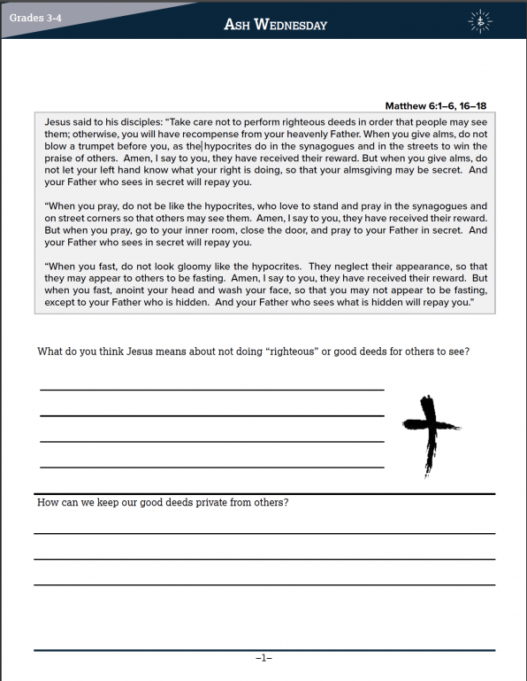 Lenten Journal for Grades 3-4 - Image 2