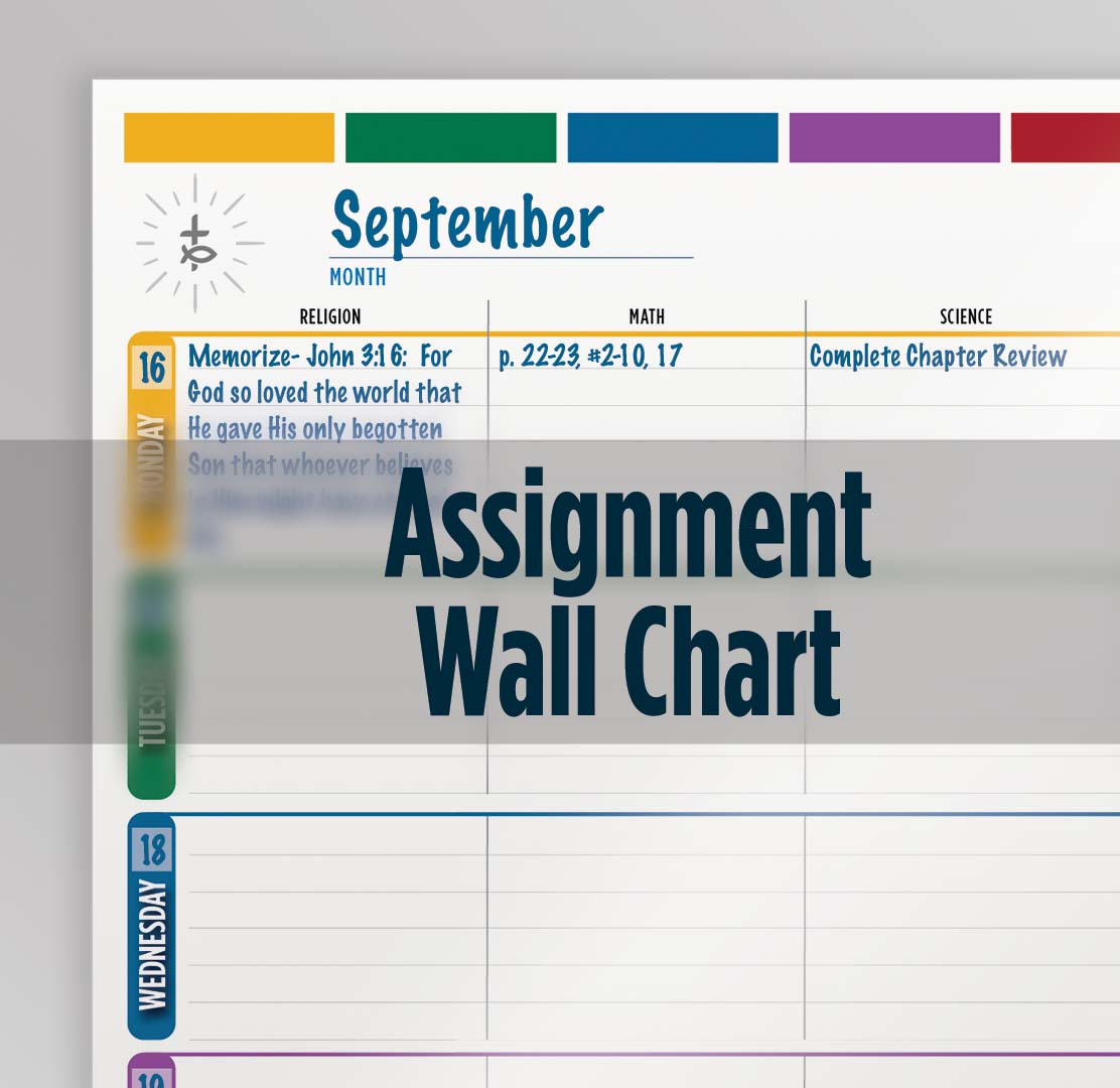 Elementary Assignment Wall Chart » Openlight Media Shop